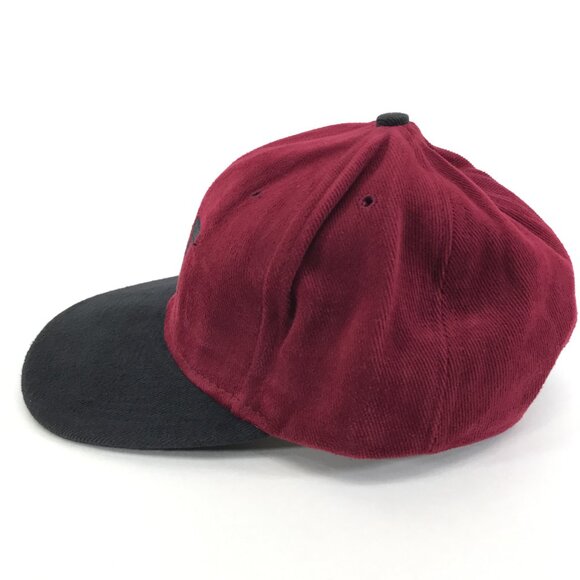 Vintage Caterpillar Snapback Cap Hat Tonkin Made In USA Maroon Black Adjustable - Picture 2 of 10